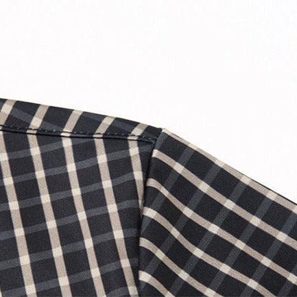 Camisa em Seda Gelo Captain™ Xadrez Náutico para o Homem de Prestígio!