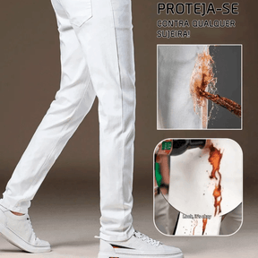 Calça Jeans Masculina Hércules™ Com Tecnologia Hidrofóbica/ A Escolha Definitiva em Resistência, Conforto e Estilo!