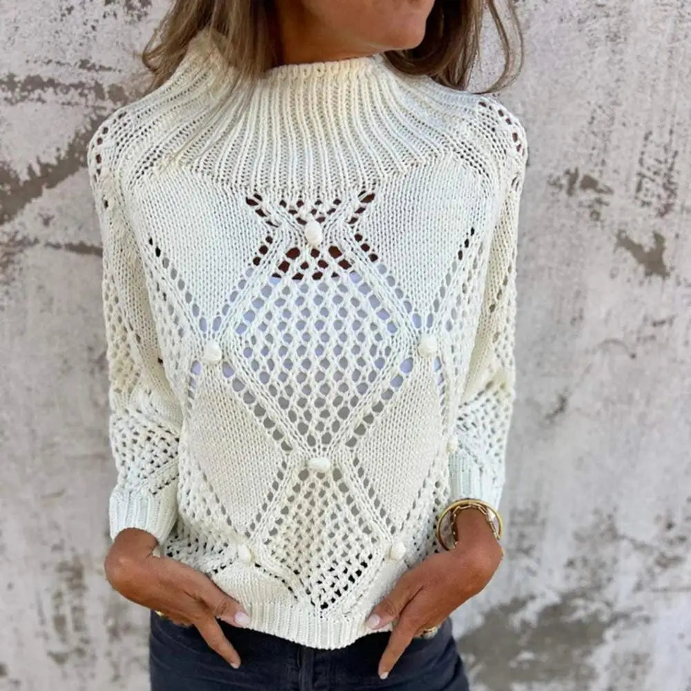 Blusa Soul™ em Tricô Rendado com Padrão Geométrico / Para Quem Transborda Leveza e Estilo Natural!