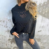 Blusa Soul™ em Tricô Rendado com Padrão Geométrico / Para Quem Transborda Leveza e Estilo Natural!