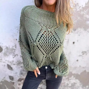 Blusa Soul™ em Tricô Rendado com Padrão Geométrico / Para Quem Transborda Leveza e Estilo Natural!