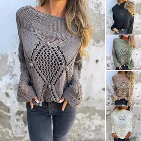 Blusa Soul™ em Tricô Rendado com Padrão Geométrico / Para Quem Transborda Leveza e Estilo Natural!