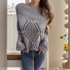 Blusa Soul™ em Tricô Rendado com Padrão Geométrico / Para Quem Transborda Leveza e Estilo Natural!